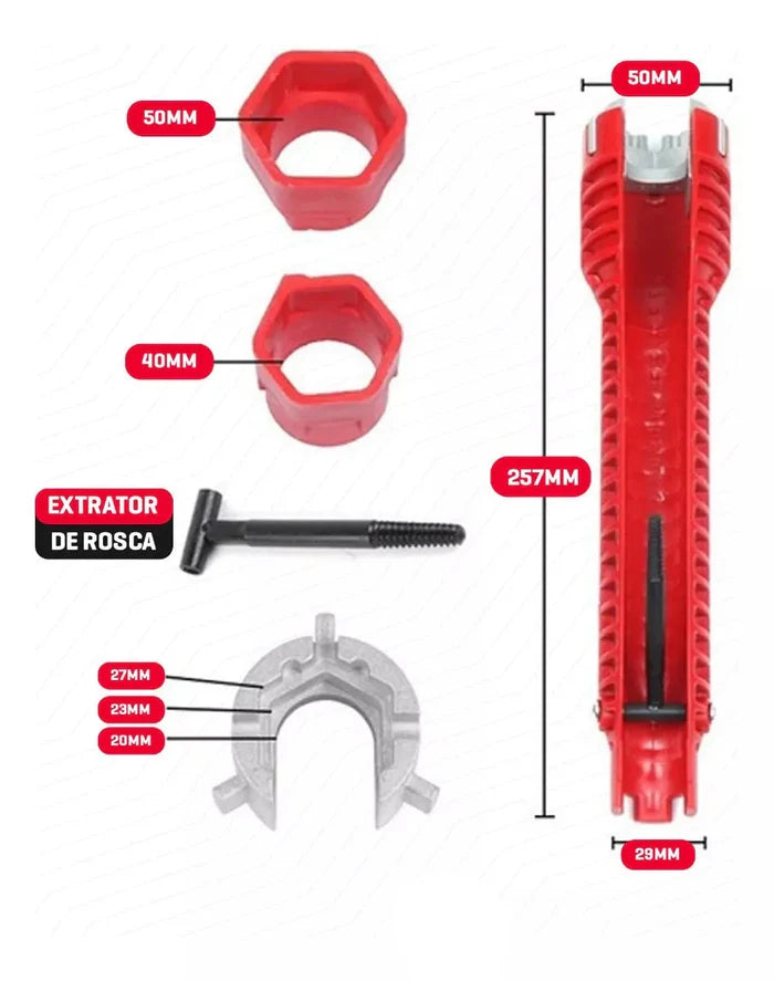 Chave Hidraulica 8 em 1 Universal - MultMax™