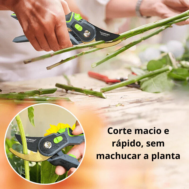 Tesoura De Podar Lâmina Inoxidável Banhada a Titânio - CutPlant™